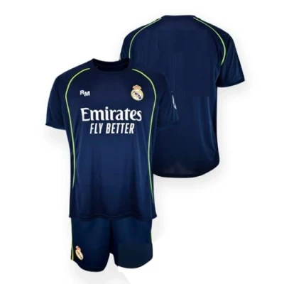Afbeelding van Real Madrid Uit Tenue 25/26 Maat 152 Sportkledingset Fanshop Voetbaltenue &amp; Broekjes Voetbalkleding 100% Polyester