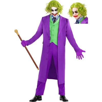 Afbeelding van FUNIDELIA Joker Kostuum met pruik voor mannen The Dark Knight Maat: S