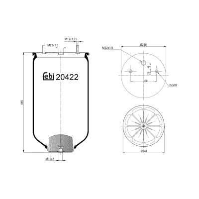Afbeelding van Febi Bilstein Veerbalg 20422