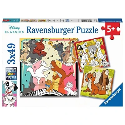Afbeelding van Ravensburger puzzel Disney Multiproperty 3x49 stukjes kinderpuzzel