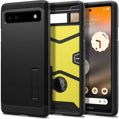 Afbeelding van Spigen Tough Armor Google Pixel 6A Hoesje Back Cover Zwart