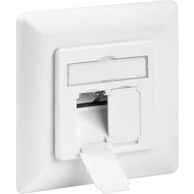 Afbeelding van Goobay Netwerk wandcontact inbouwdoos 2x RJ45 / CAT6 wit
