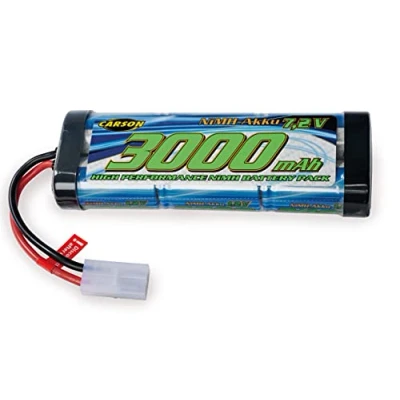 Afbeelding van Carson 500608224 7,2 V/3000 mAh NiMH Race Battery TAM oplaadbaar, met Tamiya stekker, accu voor RC auto, reservebatterij op afstand bestuurd voertuig, hoge kwaliteit, modelbouw