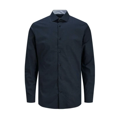 Afbeelding van Jack &amp; Jones Jprblaparker Detail L S NOOS Overhemd, Heren, Maat: Small, Perfect navy
