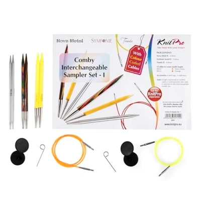 Afbeelding van set van 3 paar verwisselbare breinaalden Knitpro