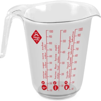 Afbeelding van Hega Maatbeker 1 Liter 13 X 16 Cm Transparant