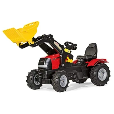 Afbeelding van Rolly Toys Puma CVX 240 Tractor/RollyFarmtrac Case (RolllyTrac oplader voor kinderen van 3 tot 8 jaar, verstelbare zitting, luchtbanden) 611126