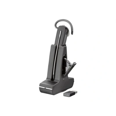 Image de Poly Savi 8245 Office 8200 series micro casque intra auriculaire convertible DECT / Bluetooth sans fil USB A via adaptateur noir certifié Zoom