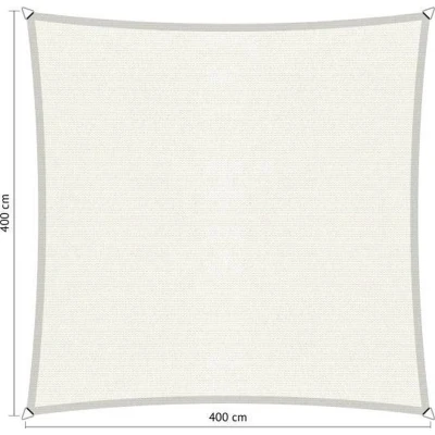 Afbeelding van Shadow Comfort® Vierkantige schaduwdoek UV Bestendig Zonnedoek 400 x CM Arctic White