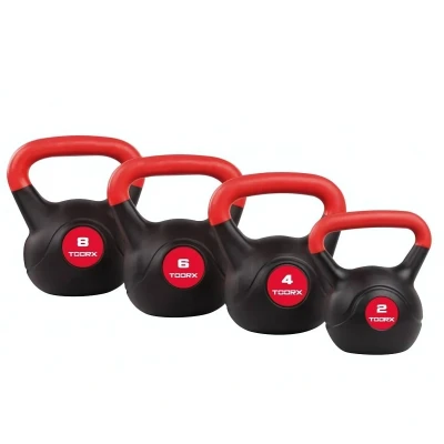 Afbeelding van Toorx Fitness PVC Kettlebell Rood Kunststof