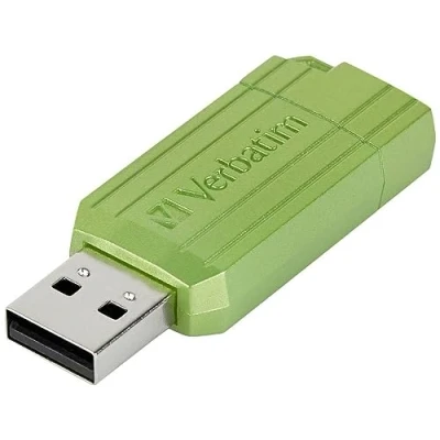 Afbeelding van Verbatim USB DRIVE 2.0 PINSTRIPE stick 64 GB Eucalyptus, Groen 49964