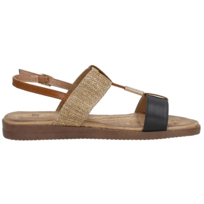Afbeelding van Sub55 Sandalen Plat Zwart Maat 36