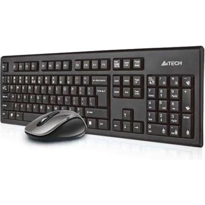 Afbeelding van A4Tech 7100N desktop toetsenbord RF Draadloos QWERTY Engels Zwart