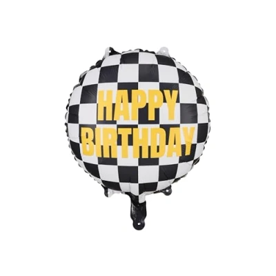 Afbeelding van Partydeco Folieballon finish Happy Birthday 45 cm (Robin)