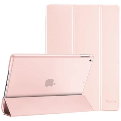 Afbeelding van ProCase iPad 9e/8e/7e generatie 10,2 inch 2021 2020 2019 hoes, Smart Case Cover compatibel met 9/8/7 Lichtroze