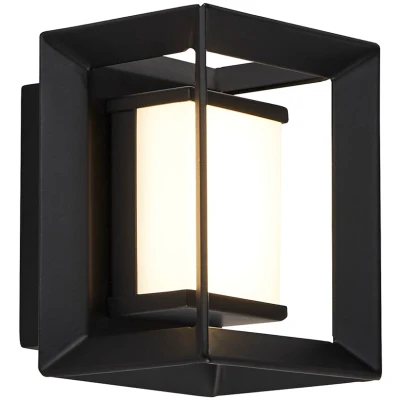 Afbeelding van Searchlight Chaplin Wandverlichting 8 X 10 Cm 1,7W LED Incl. IP44 Mat Zwart