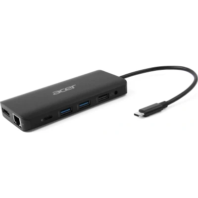 Afbeelding van Acer USB Type C Dongle 12 in 1 (2xUSB3.2 2xUSB2.0 1xSD/TF 2xHDMI 1xPD 1xDP 1xRJ45 1x3.5 Audio) Black