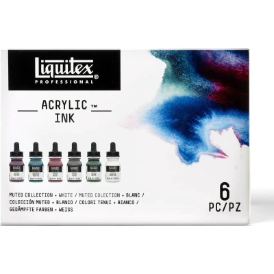 Afbeelding van Liquitex Professional Acryl Ink! Muted Collection Set 6 kleuren 30ml 3699355