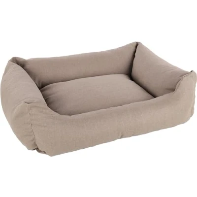 Afbeelding van Flamingo Valeco Bed Honden Mand Rechthoekig+rits Taupe 100x80x30cm 1st 138176