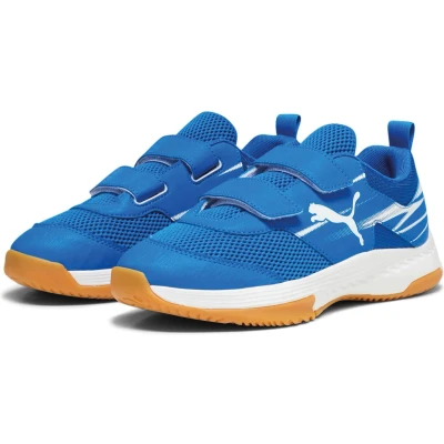 Afbeelding van Puma Varion II V JR Unisex Handbalschoenen voor kinderen, Maat: 28, Royal/white/gum Kunststof/ textiel