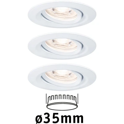 Afbeelding van Paulmann 94293 EBL Nova mini Coin LED inbouwlamp Set van 3 stuks 4 W Wit
