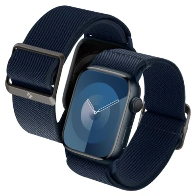 Afbeelding van Spigen Lite Fit Armband compatibel met Apple Watch Ultra 2/1 49 mm, Series 10 46 9/8/7/6/5/4/SE 45 44 mm marineblauw