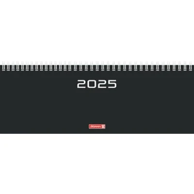 Afbeelding van BRUNNEN Horizontale agenda model 772 (2025), 2 pagina&#039;s = 1 week, 297 x 105 mm, 112 pagina&#039;s, kartonnen omslag, zwart