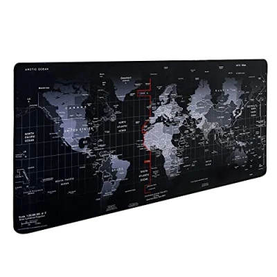 Afbeelding van Hosimoln Map002 Gaming muismat, afmetingen 80 x 30 cm, 3 mm dik, antislip, waterdicht, genaaide randen voor gaming/kantoor/thuis, cm