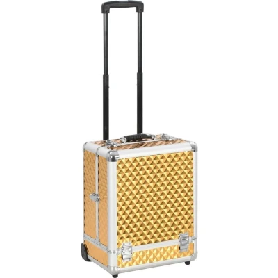 Afbeelding van Make Up Trolley 35X29X45 Cm Aluminium Goudkleurig