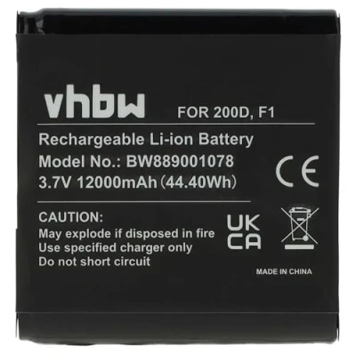 Afbeelding van vhbw Batterij compatibel met Pure Evoke D4, D4 Domino, D6, F4, H4, H4 Prestige, H6, H6 Mio Radio Digital (12000 mAh, 3,7 V, Li Ion)