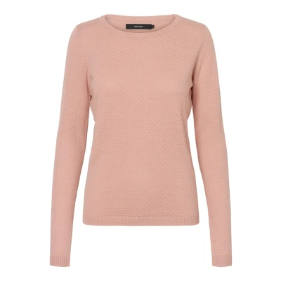 Afbeelding van Vero Moda Vmcare Structure LS Oneck GA NOOS Trui, Dames, Maat: XS, Misty rose