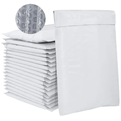 Afbeelding van Bubble Enveloppen, 50 stuks, gewatteerd, bubbelenveloppen, waterdicht, voor verzending en opslag (13 x 18 cm, grijs)