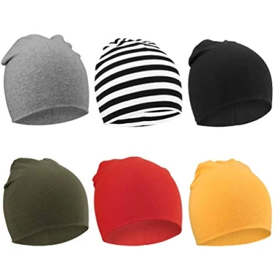 Afbeelding van DRESHOW Babymuts voor pasgeborenen, peuters, zacht, schattig, gebreid, baby&#039;s, jongens, kinderen, mutsen, 6 stuks D