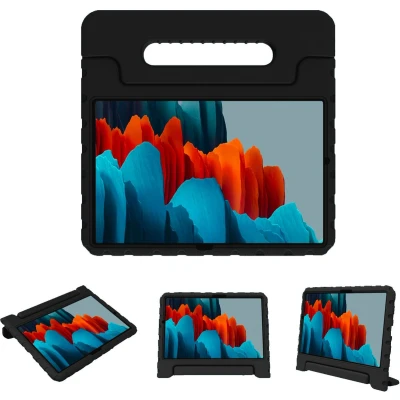 Afbeelding van iMoshion Tablet Hoes Kinderen Geschikt voor Samsung Galaxy Tab S8 / S7 Kidsproof Backcover met handvat Zwart
