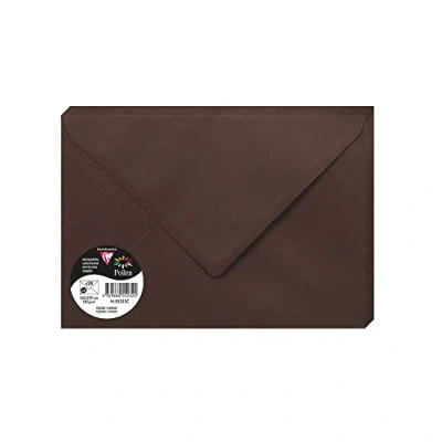 Afbeelding van Clairefontaine 55232C, verpakking met 20 enveloppen, formaat C5 (16,2 x 22,9 cm), 120 g/m², kleur cacao, uitnodiging en briefwisseling, premium papier glad