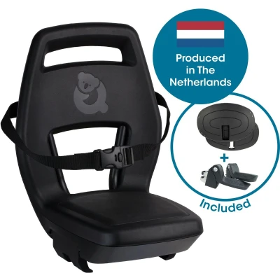 Afbeelding van Qibbel Q340 achterzitje 6+ junior met voetsteunen en beschermplaten zwart