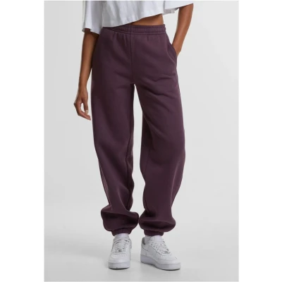 Afbeelding van Urban Classics Fluffy Trainingsbroek, Dames, Maat: XL, Plumpurple