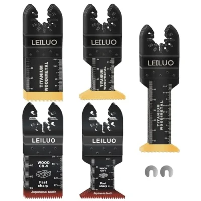 Afbeelding van LEILUO 20 stuks professionele multifunctionele zaagbladen Japanse titanium tanden universele accessoires met opbergtas