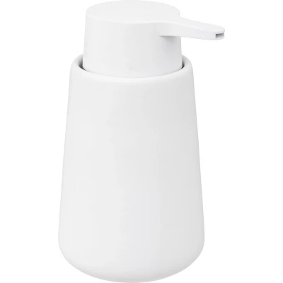 Afbeelding van 5Five Zeeppompje/zeepdispenser van keramiek wit 250 ml