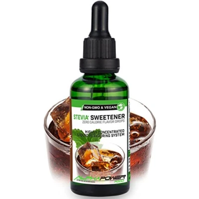 Afbeelding van ALPHAPOWER FOOD Stevia Cola Ice Drops natuurlijk voedselaroma I Vloeibare zoetstof sterk geconcentreerd 1 x 50 ml. drops, flavdrops