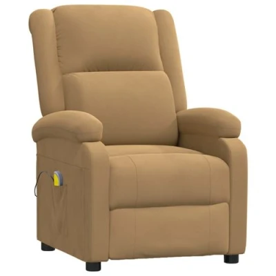 Afbeelding van vidaXL Massagestoel fluweel bruin
