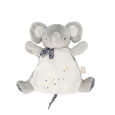 Afbeelding van KALOO Kleine liedjes knuffeldoek olifant grijs baby pluche handpop 24 cm belevenisspel vanaf de geboorte, K210004