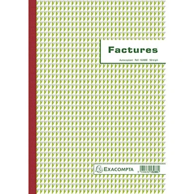 Image de Manifold Exacompta 50 feuillets Factures 29,7x21cm Tripli