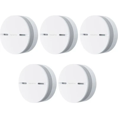 Afbeelding van Netatmo Slimme Rookmelder 10 jaar batterij 5 Pack