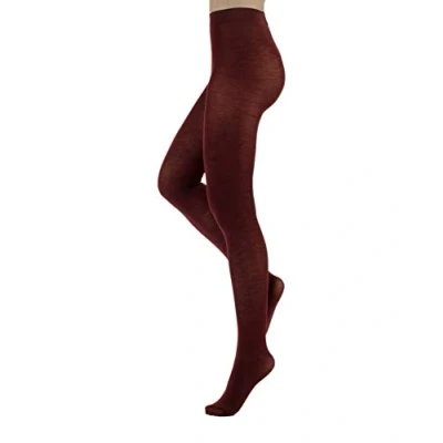 Afbeelding van CALZITALY Wollen panty, dameskousen, winterpanty Zwart, Grijs, Navy, Paars, Bruin, Beige, Bordeaux, Groen S, M, L, XL 100 DEN Made in Italy, Bordeaux