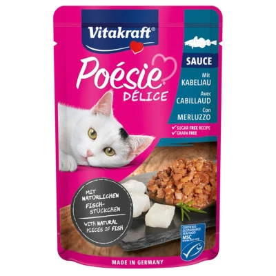 Afbeelding van Vitakraft Poésie Deli Sauce Pouch 85 g Kattenvoer Kabeljauw