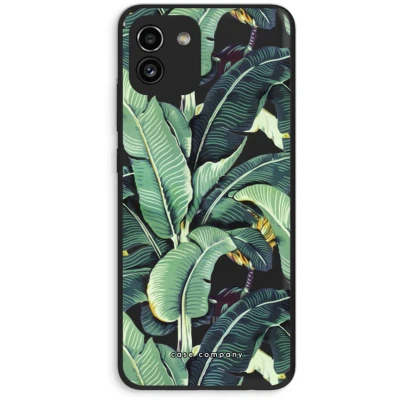 Afbeelding van Case Company® hoesje geschikt voor Samsung Galaxy A03 Bananenbladeren Soft Cover Telefoonhoesje Bescherming aan alle Kanten en Schermrand