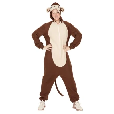 Afbeelding van Rubies Jumpsuit voor volwassenen, dames en heren, met capuchon staart, carnaval, vrijgezellenfeest, cosplay feestjes
