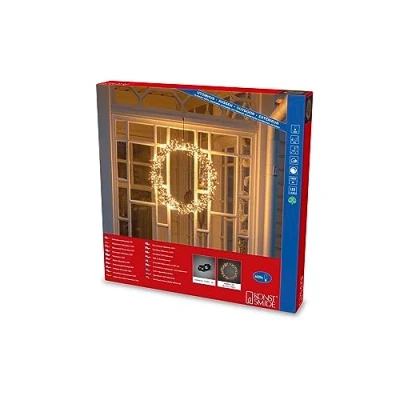 Afbeelding van Konstsmide 2757 800 Deurkrans met verlichting Krans Barnsteen LED Amber Energielabel: F (A G) Timer, Dimbaar
