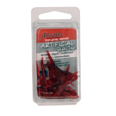 Afbeelding van Albatros Artificial Baits Worm Red